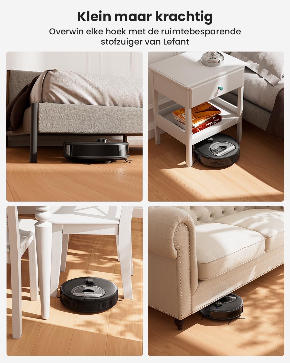 Stofzuiger- en Dweilrobot – Robotstofzuiger – Schoonmaakrobot – Automatische Stofzuiger – Dweilmachine – 2-in-1 Stofzuigen en Dweilen – Compact Design Met Obstakelvermijding