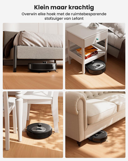 Stofzuiger- en Dweilrobot – Robotstofzuiger – Schoonmaakrobot – Automatische Stofzuiger – Dweilmachine – 2-in-1 Stofzuigen en Dweilen – Compact Design Met Obstakelvermijding