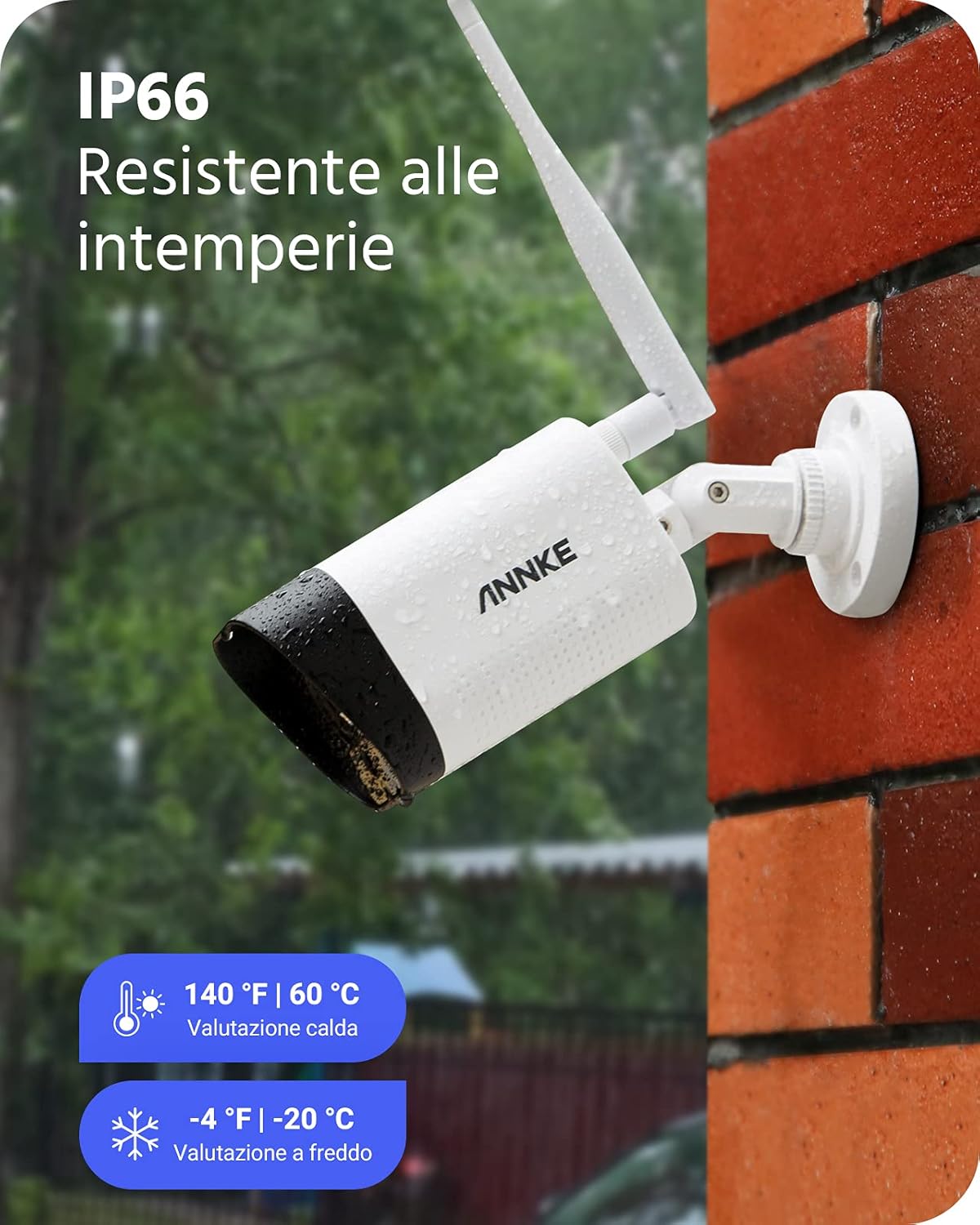 ANNKE 3MP WiFi-beveiligingscamerasysteem, 10 kanalen 5MP NVR en 4 draadloze camera's met 1TB harde schijf, ondersteuning voor IR-nachtzicht, 2-weg audio, detectie van mens, compatibel met Alexa