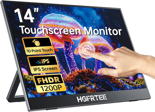 Draagbare Monitor Touchscreen – Externe Monitor – Tweede Scherm – Draagbaar Scherm – Touchscreen Monitor – 14,1 Inch IPS 1920 x 1200 – USB-C en Mini HDMI