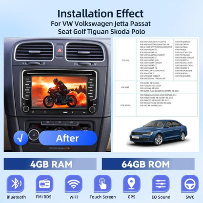 Autoradio – Auto Stereo – Multimedia Speler – Navigatiesysteem – Touchscreen Radio – 7 Inch HD Scherm – Draadloze CarPlay & Android Auto