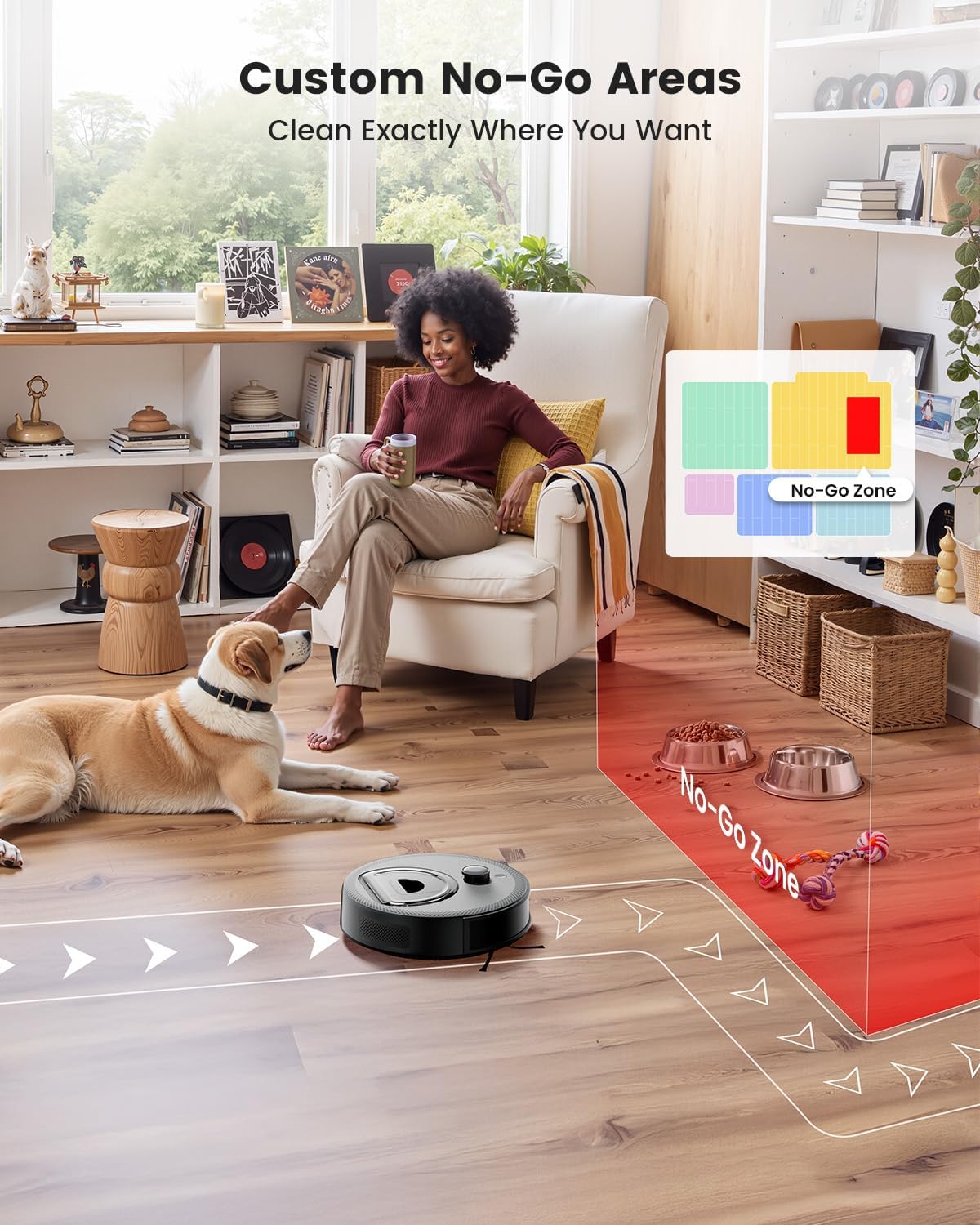 Lefant M330 Pro Robotstofzuiger en Dweilrobot Met 3-In-1 Mapping, Dtof-Navigatie, 5000Pa, Diameter 28 Cm, Obstakelvermijding Psd 190°, App/Alexa/i Watch, Ideaal Voor Haren M
