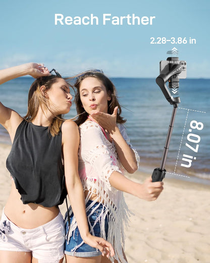 hohem iSteady V3 Ultra Smartphone Gimbal, iPhone Gimbal met 360° Follow, Multimodale AI Tracker, 1,22" Touchscreen & Opvouwbaar Ontwerp, iSteady 9.0 Telefoonstabilisator voor Filmen
