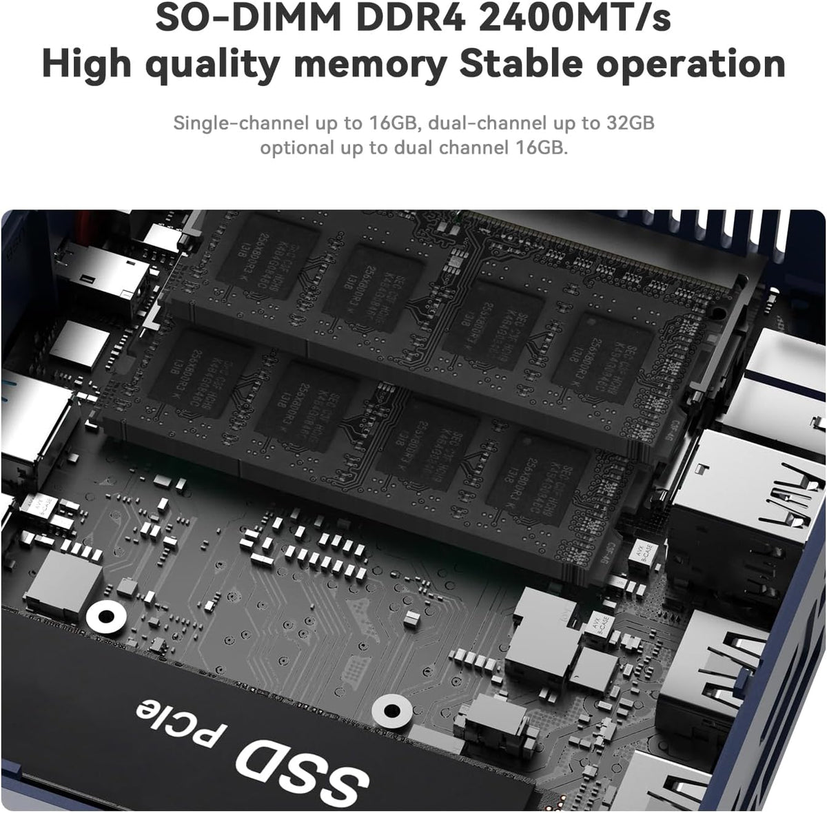 Mini PC – Mini Computer – Compact PC – Kleine Desktop – Ryzen 3 3200U Variant – 16GB RAM & 500GB NVMe SSD – Dual 4K HDMI Uitgang & WiFi 6