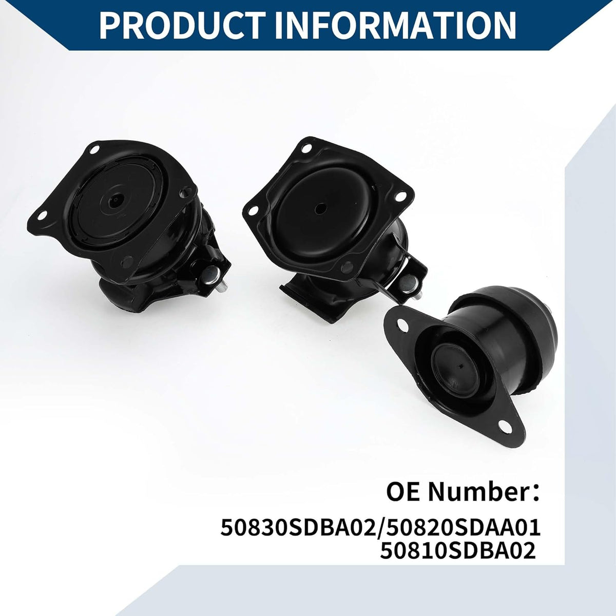 No.50830SDBA02 Motorbevestigingsset voor Honda Accord 2.4L Auto 2003-2007 / Voor Achter Voor Rechts Motor Transmissiebevestigingsset / 1 Set