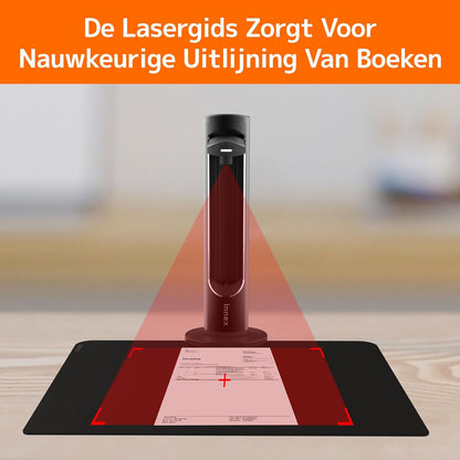 Innex DS200 USB-boekscanner, 26MP, A3-documentenscan, OCR 120+ talen, auto-vlak & uitlijnen, vingerverwijdering, microfoon & LED, handknop & voetpedaal, Win/MacOS