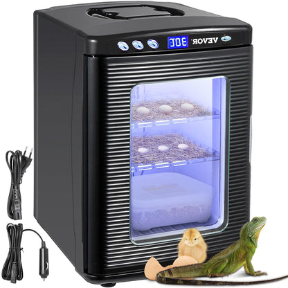 Happybuy Scientific Lab Incubator, 25 Litres, Cooling and Heating, 5-60°C, 12V/110V, Works for Small Reptiles, Black - QUORE