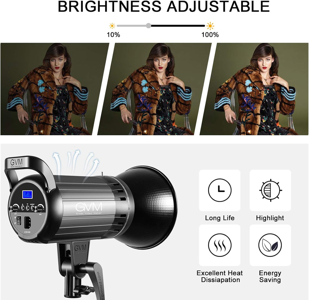 Tweekleurige LED-videolamp, GVM 100 W fotografieverlichting met Bowens-bevestiging, APP-besturingssysteem, lantaarn softbox videoverlichtingsset voor YouTube buitenstudio, dimbaar 3200K-5600K, CRI 97+