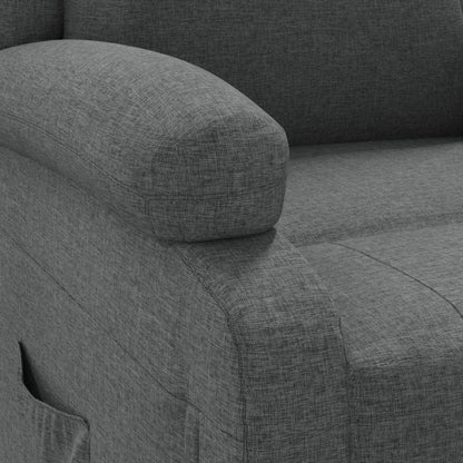 Model 340182 Dark Grey Fabric Armchair, Lounge Chair, Recliner Chair, Bedroom Chair, Model 340182 - QUORE