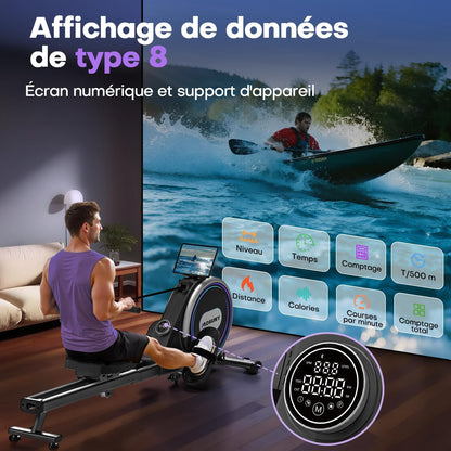 Rowing machine for strength training in the apartment - QUORE