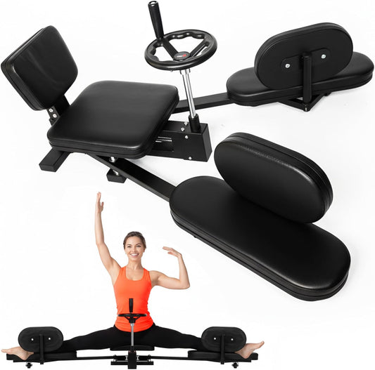 Beenstretcher - heavy-duty splitmachine tot 180 graden flexibiliteit - verstelbare 3-bar beenspreider voor ballet, yoga en vechtsporten - compacte home-gym split-trainer, 150 kg
