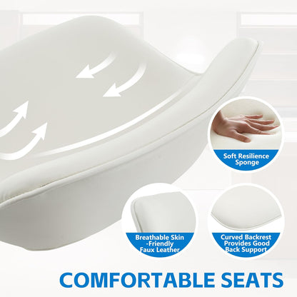 YOUNIKE Bar stool set of 2 white - QUORE