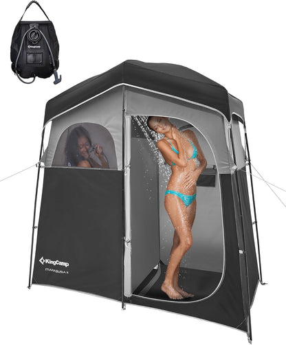 KingCamp Pop Up Dressing Veranderen Tent Douche Kamer Afneembare Vloer voor Camping Outdoor Strand Toilet Draagbare met Draagtas