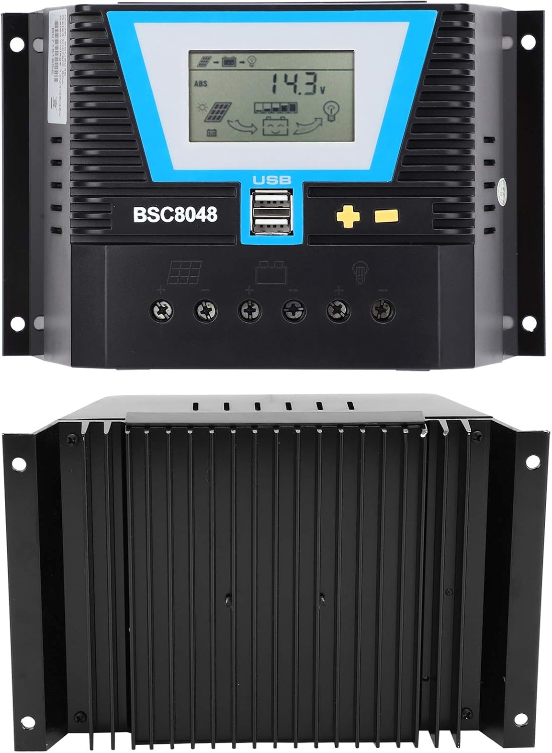 Solar Charge Panel,Solar Charger Controller, Battery Intelligent Regulator Zonne-energie, Discharge Control Regulator, voor verschillende batterijen BSC8048 80A 12V/24V/36V/48V Charging Control