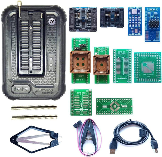 T48 Programmer 10 adapters voor Xgecu T48 TL866II Plus geüpgradede versie EPROM-programma TL866-3G IC Bios AVR MCU SPI Nor NAND Flash EMMC Tester Reader Clip
