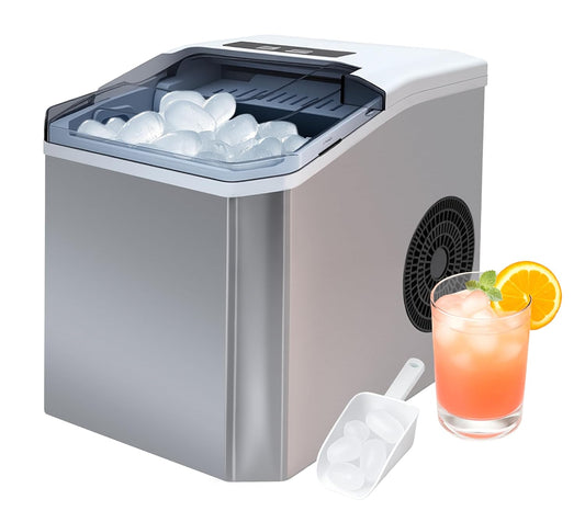 iTOMA aanrecht-ijsmachine, 2 maten kogelijs, 1,3 liter zelfreinigende ijsmachine met mand en schep, voor thuis/keuken/kantoor/bar/feest