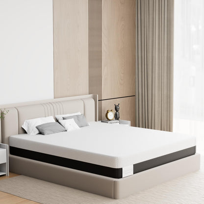 Matras van traagschuim, 160 x 200 cm, tweepersoonsmatras, hoogte 20 cm, koudschuim en visco-elastisch schuim, hardheidsgraad H2 en H3, 7 comfortzones (160 x 200 x 20 cm)
