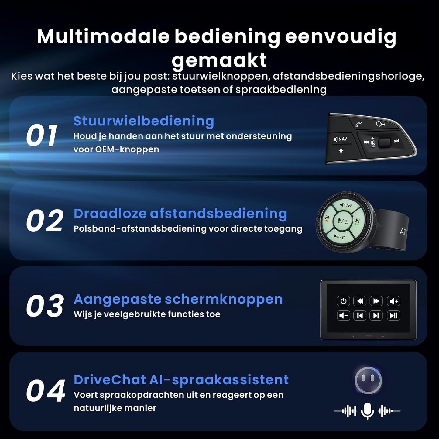 10" QLED Android In-Dash Navigatie, 8G+128G Single DIN Autoradio, ChatGPT AI Assistent, 4G LTE, Draadloze CarPlay & Android Auto, Duale Telefoonverbinding & Bluetooth, X10G110E