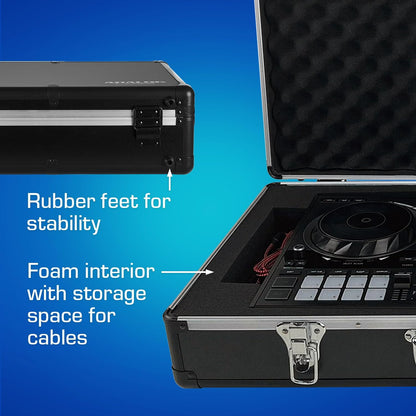 UNISON Koffer voor Hercules DJ Control Inpulse 500, beschermende koffer (Hoogwaardige transportkoffer, met op maat gestanst schuim, metalen sluitingen, ergonomische rubberen handgreep)