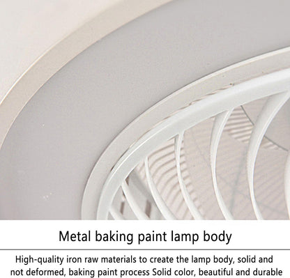 ASJK Plafondventilator met Licht, 72W Stille Moderne LED-plafondventilator met verlichting voor Slaapkamer, Woonkamer, 6 Omkeerbare Snelheden, Timer. Grijs