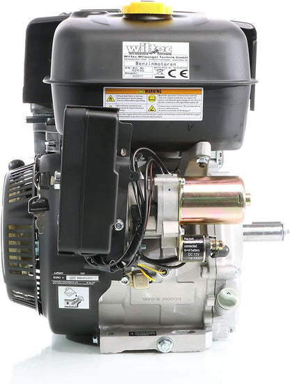 LIFAN 190 FD-B E-Start benzinemotor met 15 pk 1-cilinder voor kleine machines en karts, luchtgekoelde 4-taktmotor met 25 mm krukas, OHV-kleppenaandrijving en 420 cc cilinderinhoud