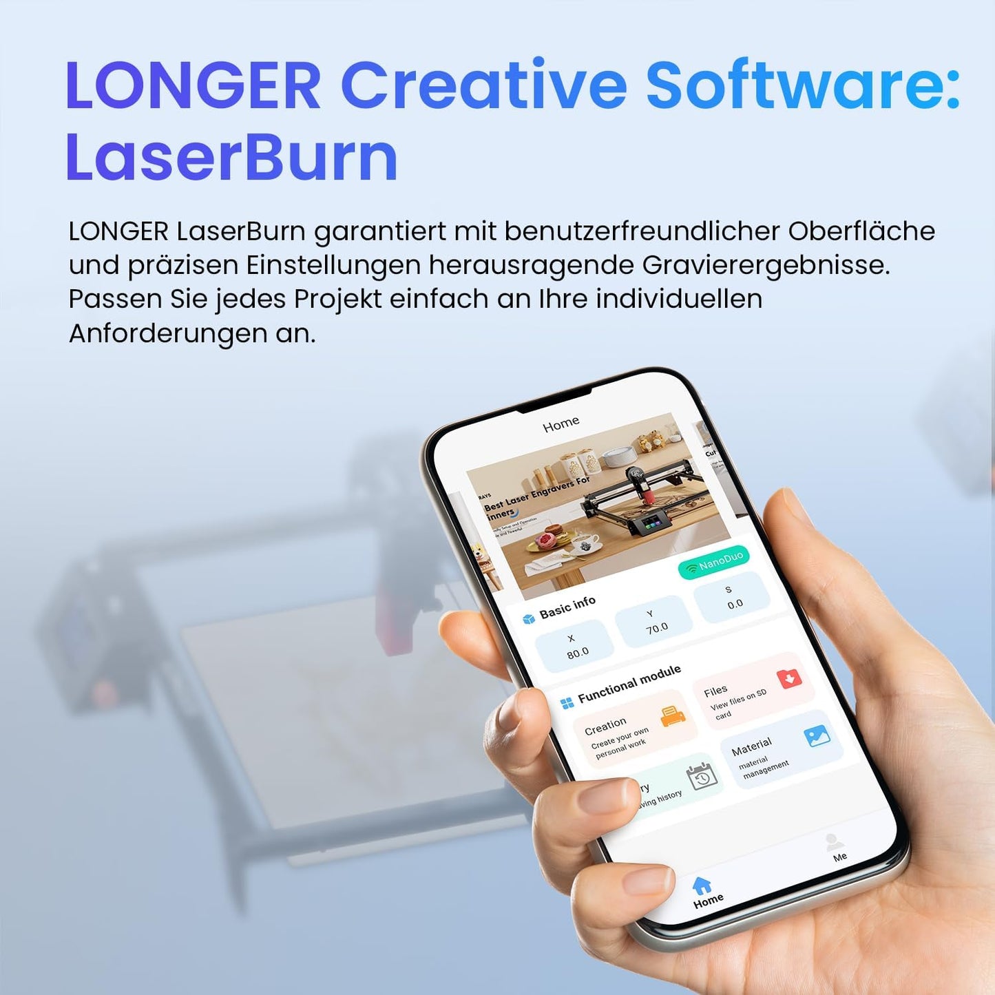 Lasergraveermachine 5 W – Lasersnijder – Lasergraveerder – Graveermachine – Laser Snijmachine – 3,5 Inch Kleurentouchscreen – 400 x 400 Mm Werkbereik