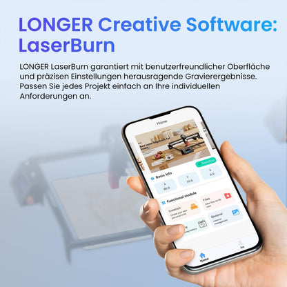Lasergraveermachine 5 W – Lasersnijder – Lasergraveerder – Graveermachine – Laser Snijmachine – 3,5 Inch Kleurentouchscreen – 400 x 400 Mm Werkbereik