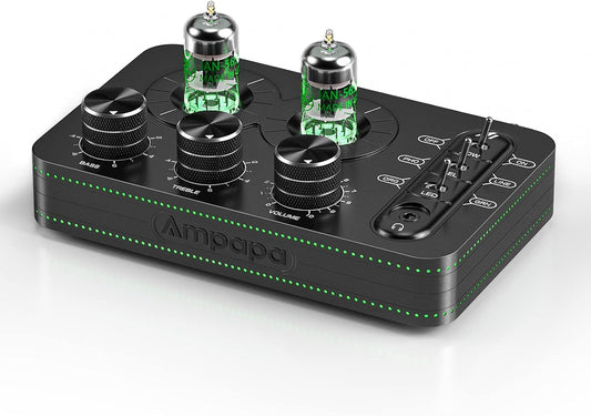 A1 Buis Phono Voorversterker: Klep Hoofdtelefoon Amp, Hi-Fi Audiofiele Voorversterker voor MM Draaitafel Platenspeler met Tone Control voor Thuis Stereo Audio Systeem