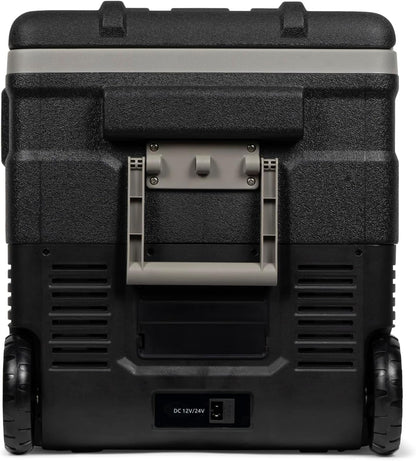 Steamy-E Single Zone 45 Roller, Elektrische Compressor Koelbox met wielen, 45 Liter, Zwart, 12V/230V, voor vriezen en koelen van -20 tot +20, ideaal voor op de camping