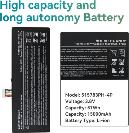 K KYUER 515783PH-4P Batterij voor Autel MaxiSYS MS909 MS919 Diagnostic Tablet, MaxiCOM MK908 Pro MK908P, MaxiIM IM608/IM608 PRO/IM608 PRO II/IM608 PRO 2, OtoSys IM600 Diagnostic Key Programming Tool