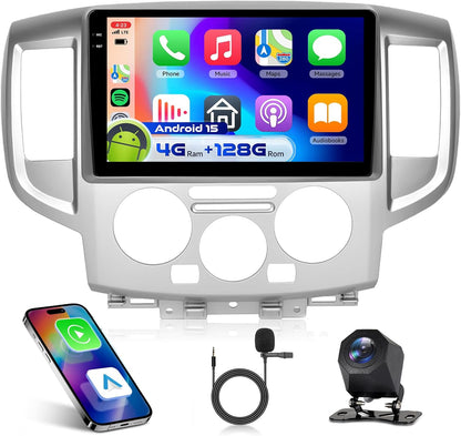 Autoradio Nissan NV200 – Multimedia Systeem – GPS Navigator – 9 Inch Touchscreen – Draadloos CarPlay – Android Auto – Bluetooth 5.0 – AHD Achteruitrijcamera Met Nachtzicht