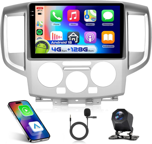 Autoradio Nissan NV200 – Multimedia Systeem – GPS Navigator – 9 Inch Touchscreen – Draadloos CarPlay – Android Auto – Bluetooth 5.0 – AHD Achteruitrijcamera Met Nachtzicht