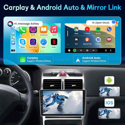 Android Autoradio – Multimedia Systeem – Auto Radio – Navigatie Unit – Infotainment Center – 9 Inch IPS Touchscreen – Draadloze CarPlay & Android Auto