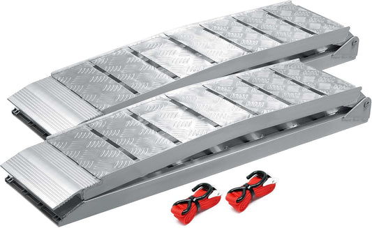 2x oprijplaten aluminium - 228 cm 1360 kg - oprijplaat motoroprijplaat oprijsteun opvouwbaar