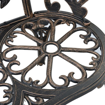Garden Bench, Garden Bench, Patio Furniture, Cast Aluminium, Bronze, 100 cm - QUORE
