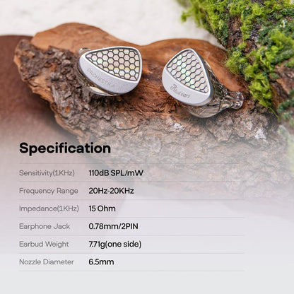 In-Ear Monitor – IEM Oordopjes – In-Ear Hoofdtelefoon – Monitor Oortjes – Zilverkleurig – 10 Balanced Armature Drivers per Oor – Handgemaakte Behuizing met Goede Geluidsisolatie