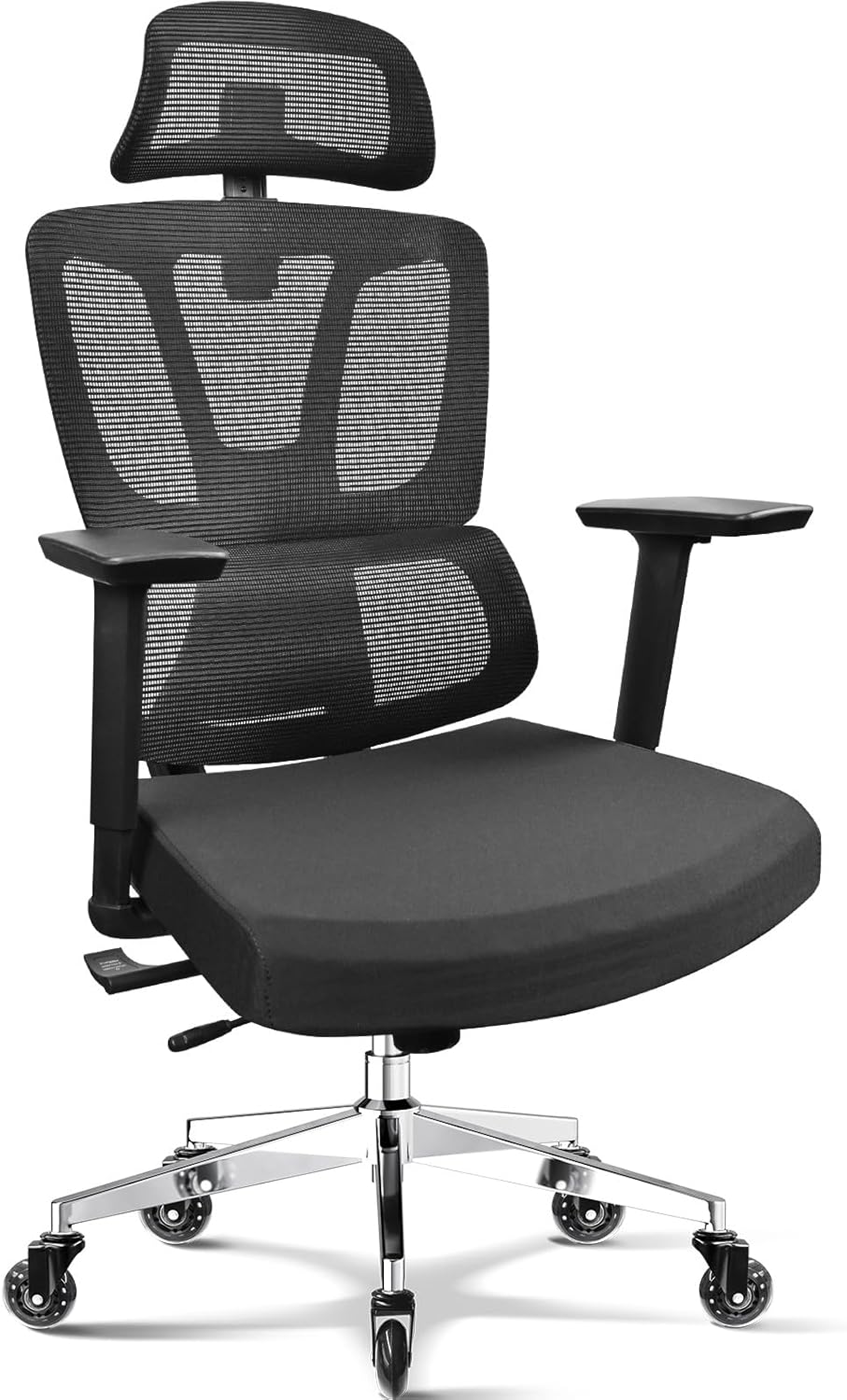 Bureaustoel Ergonomisch – Bureaustoel Kantoor – Bureaustoel Studeren – Bureaustoel Thuiswerk – Bureaustoel Met Lendensteun – 4D Armleuningen – Verstelbare Zitdiepte