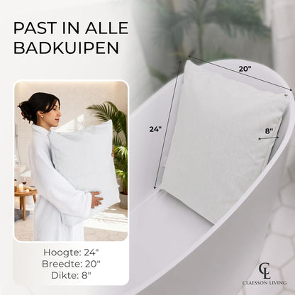 Badkussen Wit – Nekkussen Bad – Hoofdsteun Bad – Spa Kussen – Badkussen Voor In Bad – Ergonomische Ondersteuning – Snel Drogend Materiaal