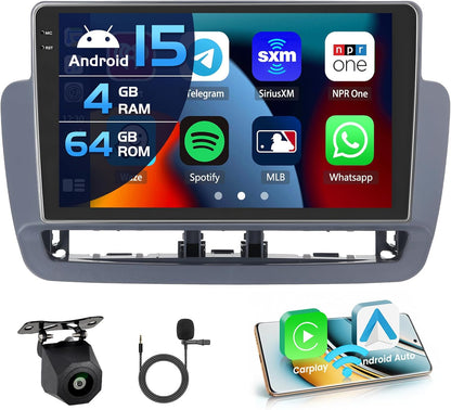 Autoradio – Auto Radio – Multimedia Radio – 1-DIN Autoradio – Bluetooth Radio – 9-Inch In-Cell Touchscreen – Draadloze CarPlay & Android Auto