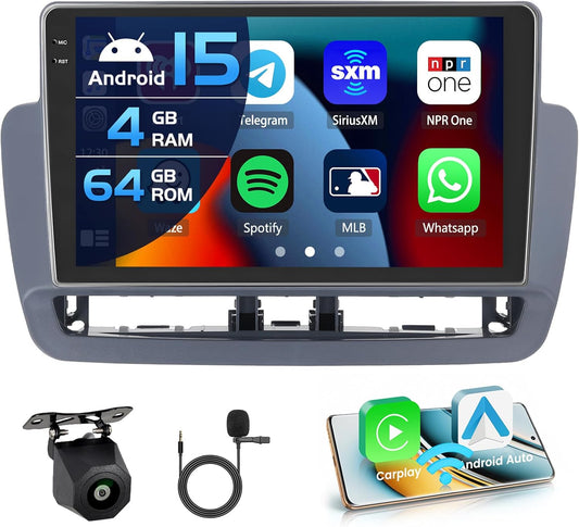 Autoradio – Auto Radio – Multimedia Radio – 1-DIN Autoradio – Bluetooth Radio – 9-Inch In-Cell Touchscreen – Draadloze CarPlay & Android Auto