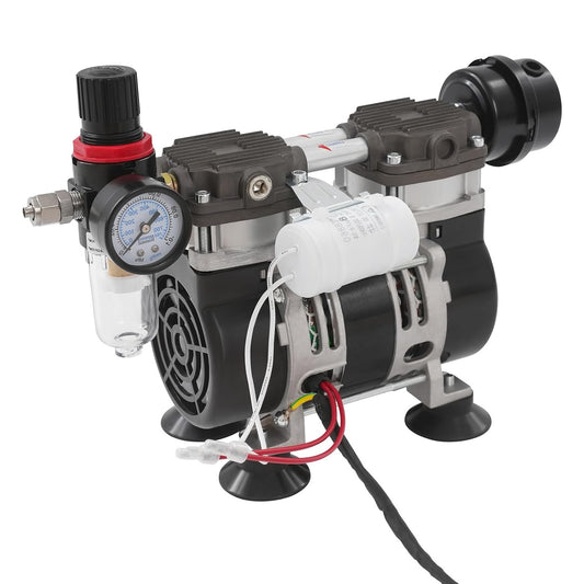 Vacuümpomp – Olievrije Pomp – Compressorpomp – Elektrische Vacuümpomp – Medische Vacuümpomp – Compacte Aluminium Behuizing – Stil Geluid 56 dB