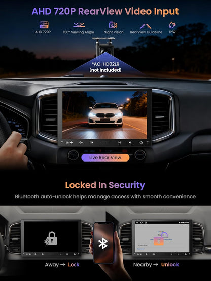 9" Autoradio 2 Din – Android Autoradio – Multimedia Systeem – Navigatiesysteem – Radio Speler – Draadloze CarPlay & Android Auto – DriveChat AI Assistent & GPS-Tracering