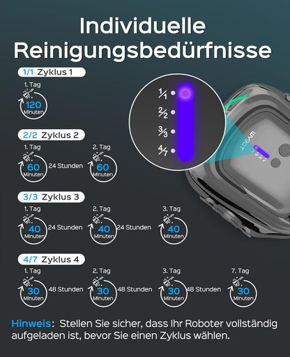 WYBOT (2025 Upgrade) A1 Zwembadrobot, Looptijd tot 120 minuten, Kabelloze zwembadrobot met dubbele filter en zwembadrobot accu, Zwembadrobot voor opzetzwembad tot 100㎡ (Lichtgrijs Groen)