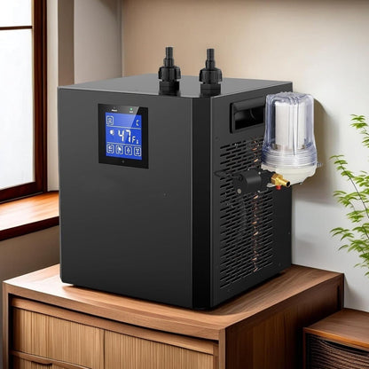 Waterkoeler voor Badwater 1/3 Pk – IJsbadkoeler – Badkuipkoeler – Badwater Chiller – Koelsysteem voor IJsbad – LCD-Aanraakscherm met Afstandsbediening – Tot 300 Liter