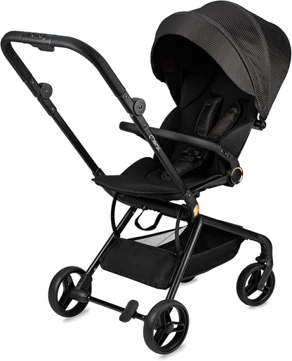 MoMi ADELLE kinderwagen voor kinderen vanaf 6 maanden (tot 22 kg), opvouwbare kinderwagen met 360° zitting en 5-punts veiligheidsgordel, boodschappenmand en draaggreep na het opvouwen