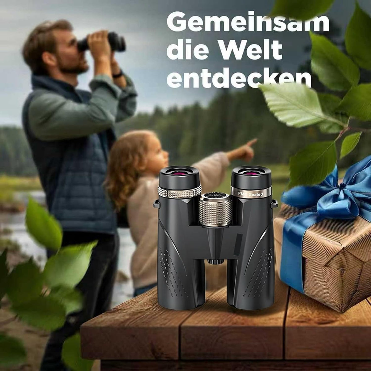 verrekijker, met BAK4-prisma's en FMC-coating, verrekijker voor volwassenen, high-definition, geschikt voor vogels spotten, wandelen, concerten en reizen.