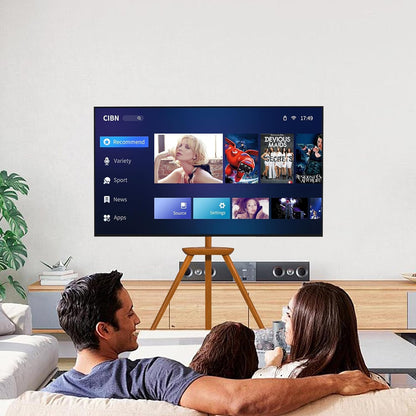 TV-Standaard Hout – TV-Statief – Televisiestandaard – TV-Ezel – Tripod TV-Standaard – In Hoogte Verstelbaar – 45° Draaibaar