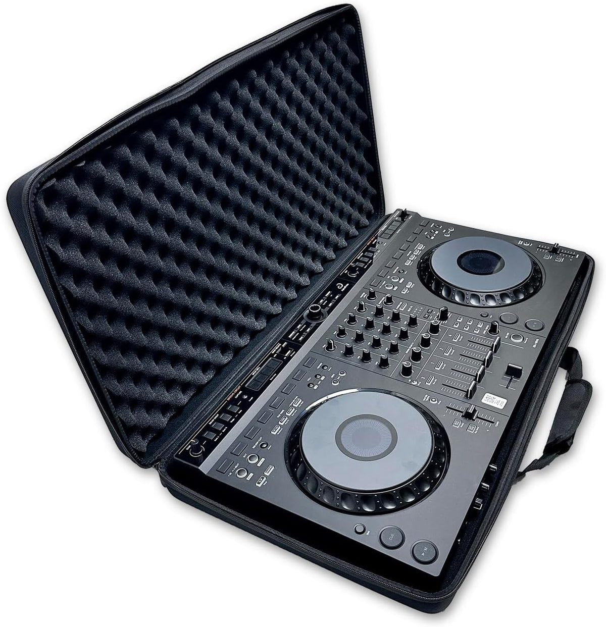 DJ-Controller Tas – Draagtas – Beschermtas – Harde Draagtas – Opbergtas – Zwart, 75 x 39 x 11 cm – Gegoten 7 mm EVA-Schuim Met Waterafstotende Polyester – Dubbele Handgrepen & Afneembare Schouderriem