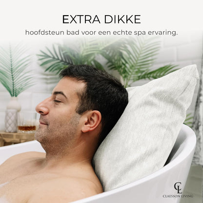 Badkussen Wit – Nekkussen Bad – Hoofdsteun Bad – Spa Kussen – Badkussen Voor In Bad – Ergonomische Ondersteuning – Snel Drogend Materiaal