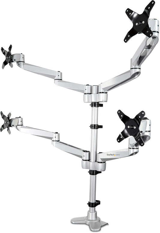 StarTech.com Monitor arm voor 4 schermen - volledig beweegbaar - premium